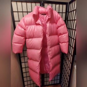 Finesse pink puffer coat XL